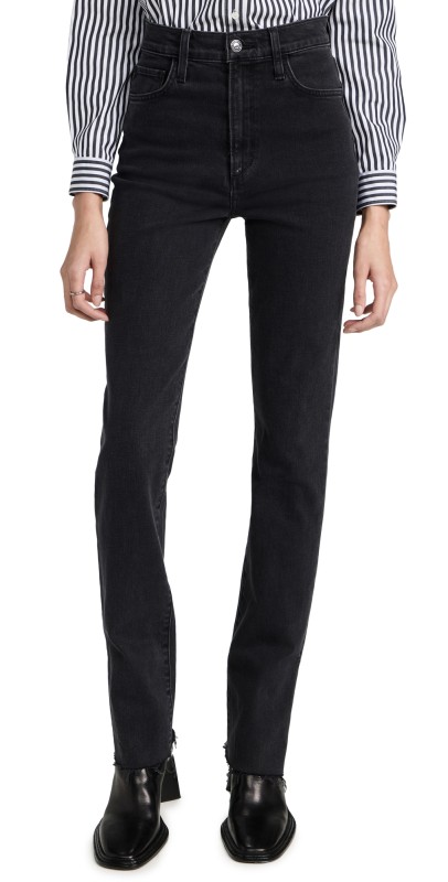 Favorite Daughter Valentina Super High Rise Tower Jeans with Slit Hem Boulder