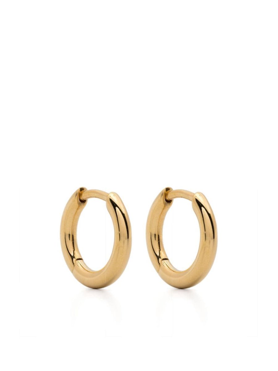 polished-finish hoop earrings