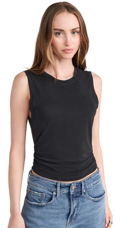 alice + olivia Kappa Cropped Tank Black