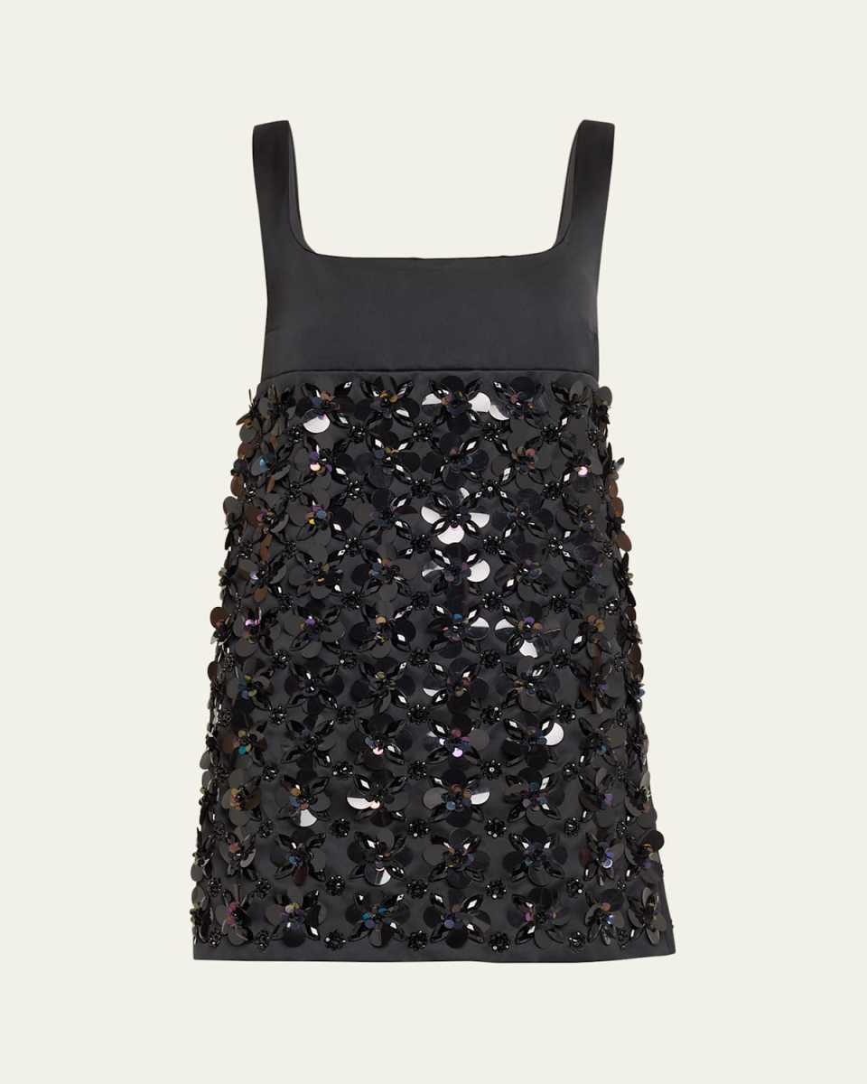 Sequined A-Line Mini Dress