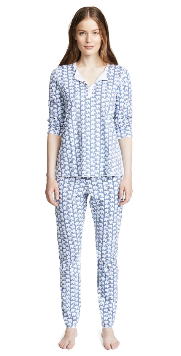 Roller Rabbit Hathi PJ Set Blue