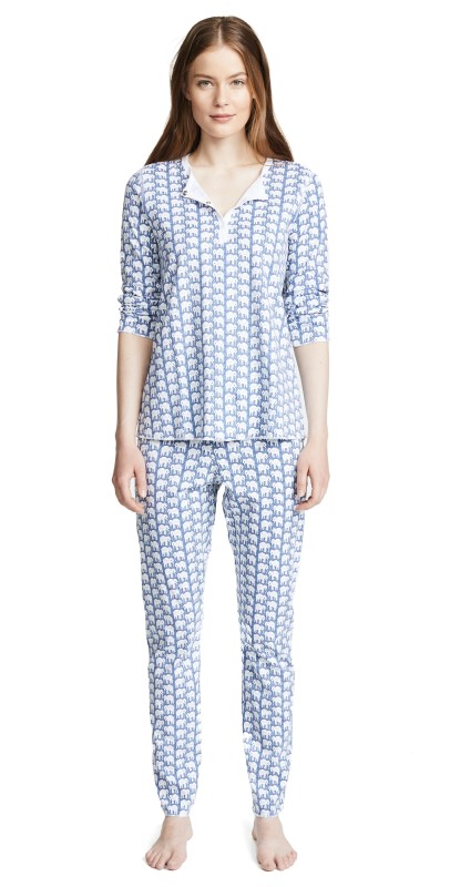 Roller Rabbit Hathi PJ Set Blue