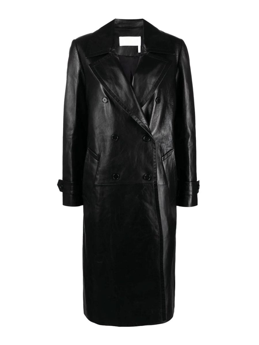 Chloe' Manteau En Cuir - Beige
