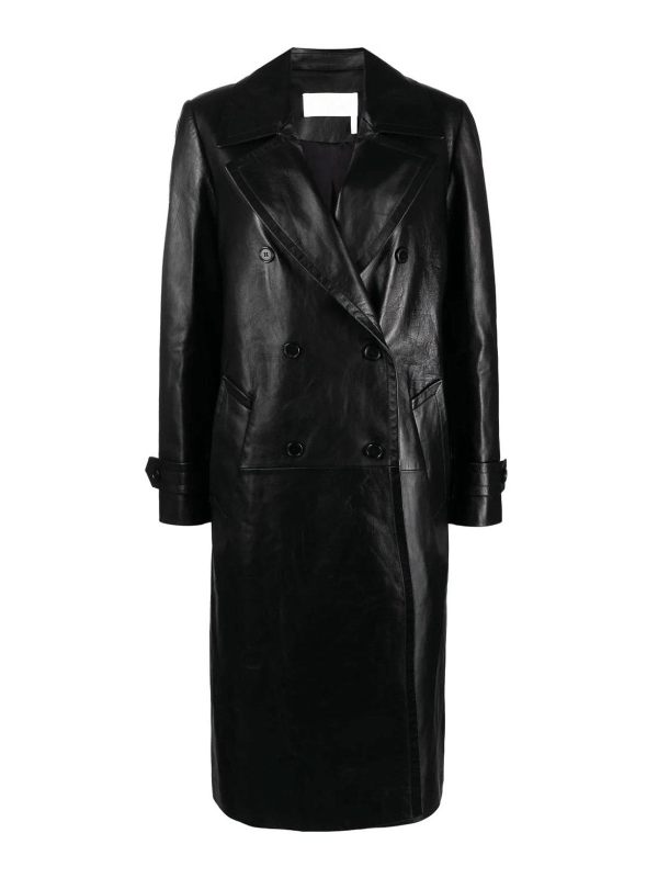 Chloe' Manteau En Cuir - Beige