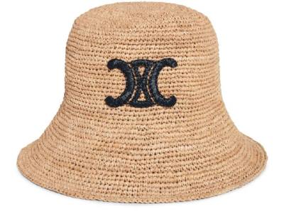 CELINE Triomphe raphia hat
