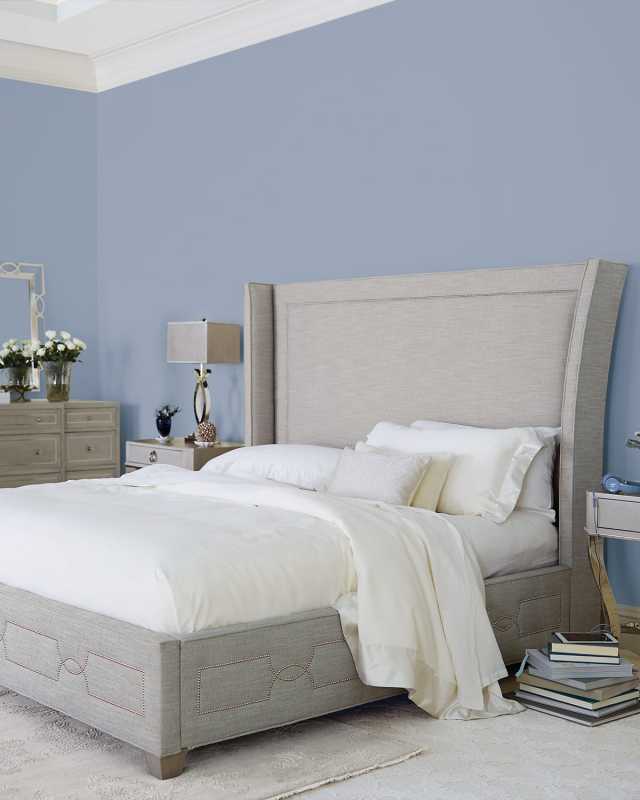 Criteria Wingback Upholstered King Bed