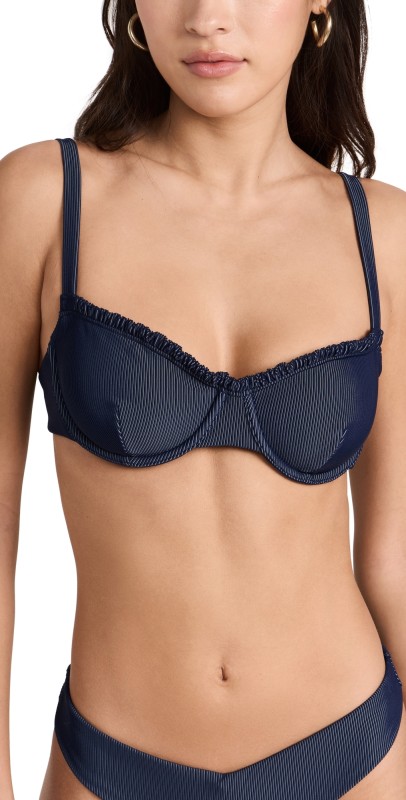 Onia Marilyn Top Deep Navy/White