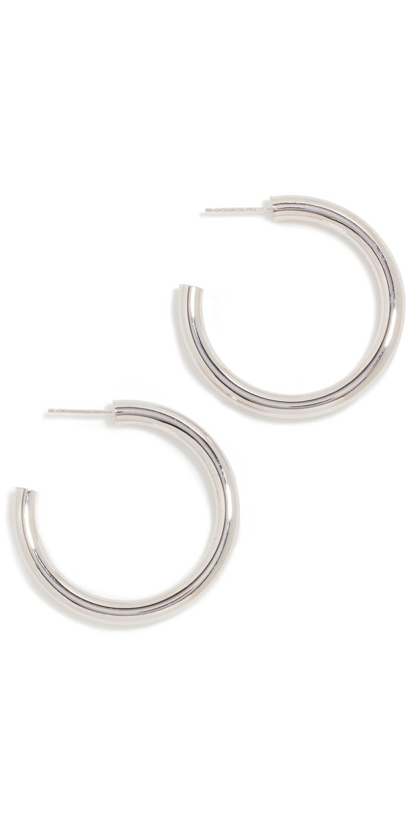 Stephanie Gottlieb 14k 35mm Tube Hoops White Gold