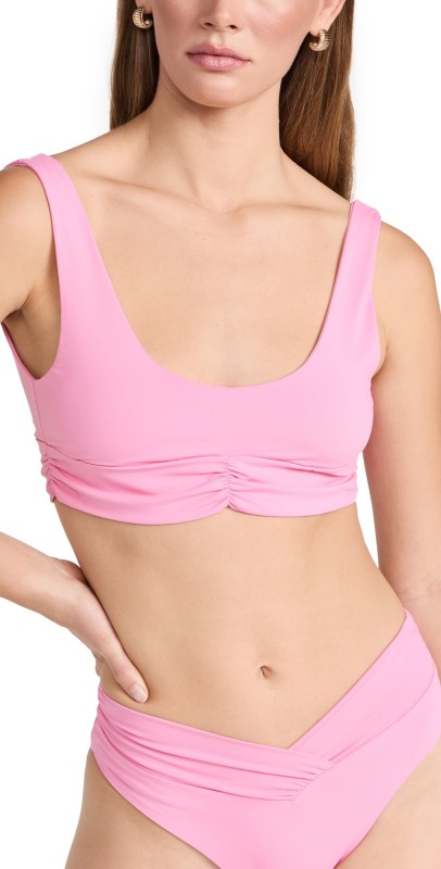 Riot Swim Pico Bikini Top Bubblegum