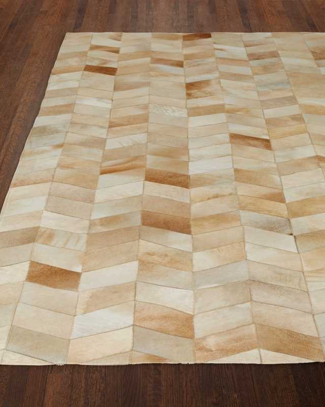 Darby Chevron Hairhide Rug, 8' x 11'