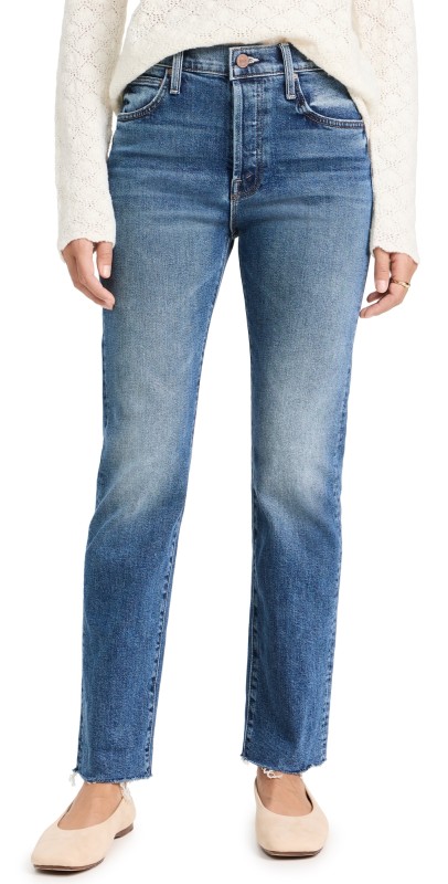 MOTHER The Scrapper Cuff Ankle Fray Jeans Smashing Banjos