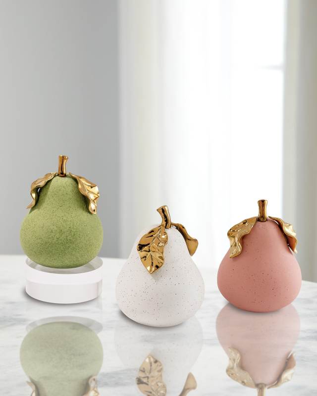 Macaroon Pears, Set of 3