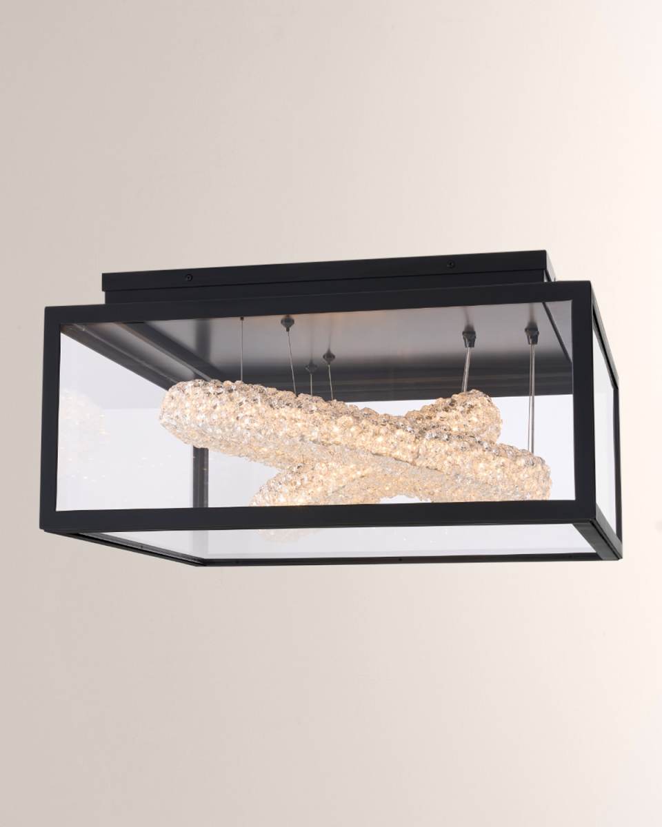 Lina Circles LED Outdoor Flush Mount, 24"