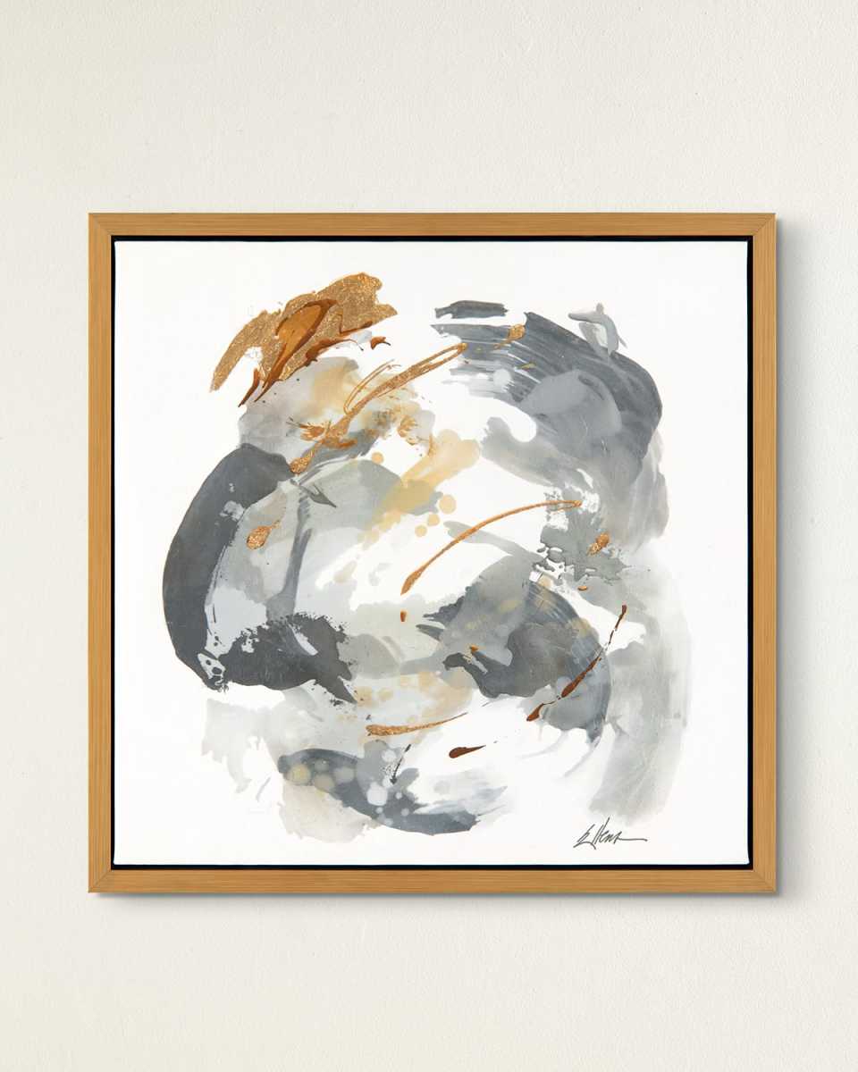 "Gold, Silver & Grey I" Giclee
