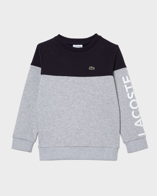 Boy's Two-Toned Logo-Print Sweatshirt, Size 2-8