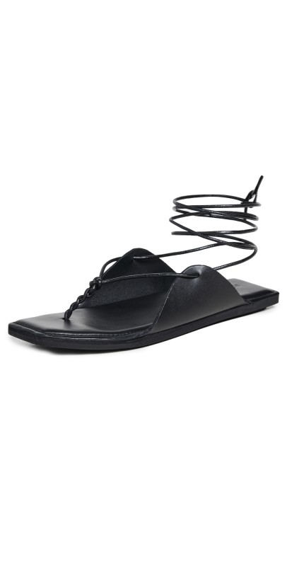 St. Agni Tie Up Sandals Black