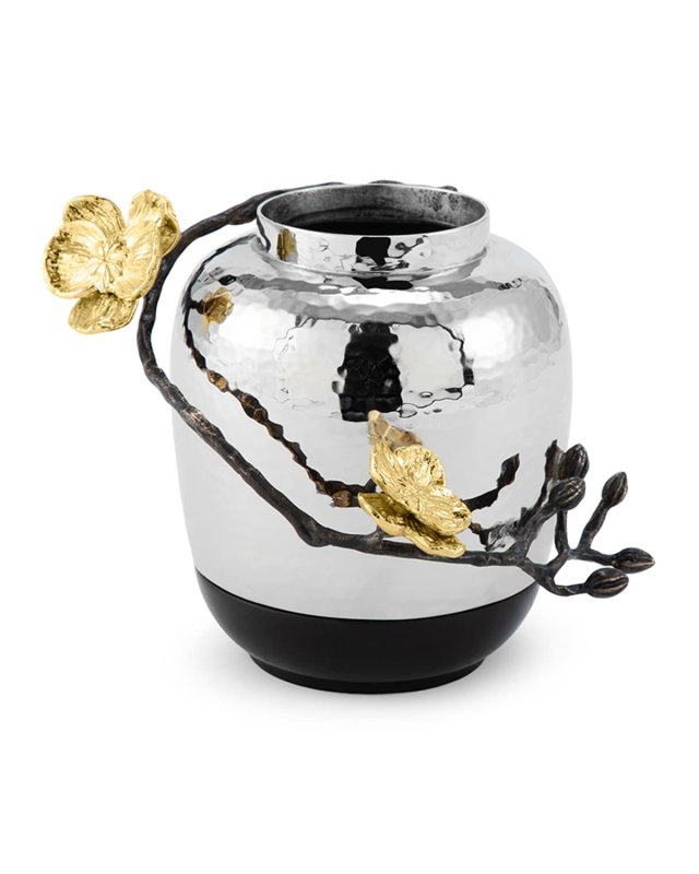 Gold Orchid Small Rose Vase