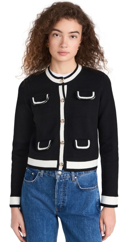 Kerri Rosenthal Beau-Lero Sailor Cardigan Black
