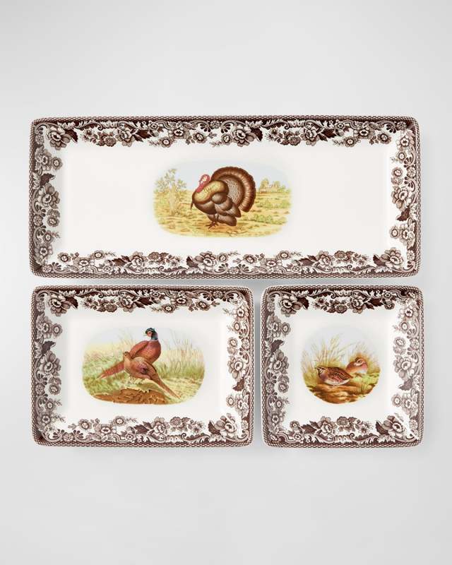 Woodland 3-Piece Nesting Tray Set