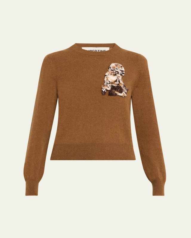 Westminster Embroidered Shrunken Cashmere Sweater