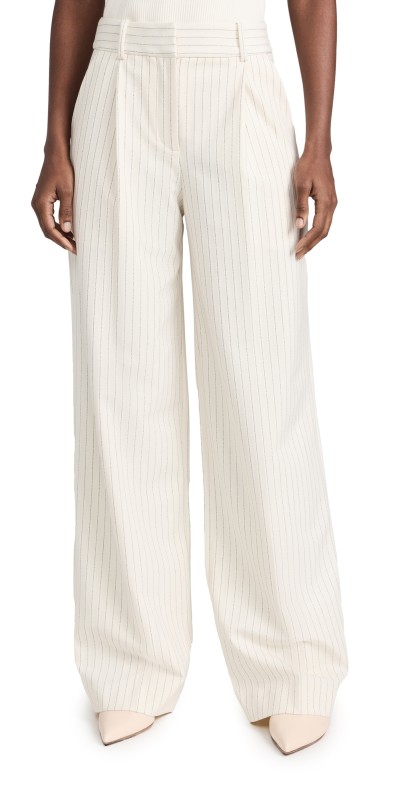 Veronica Beard Heyser Pants Ecru Multi