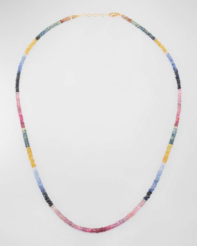 Light Rainbow Sapphire Necklace