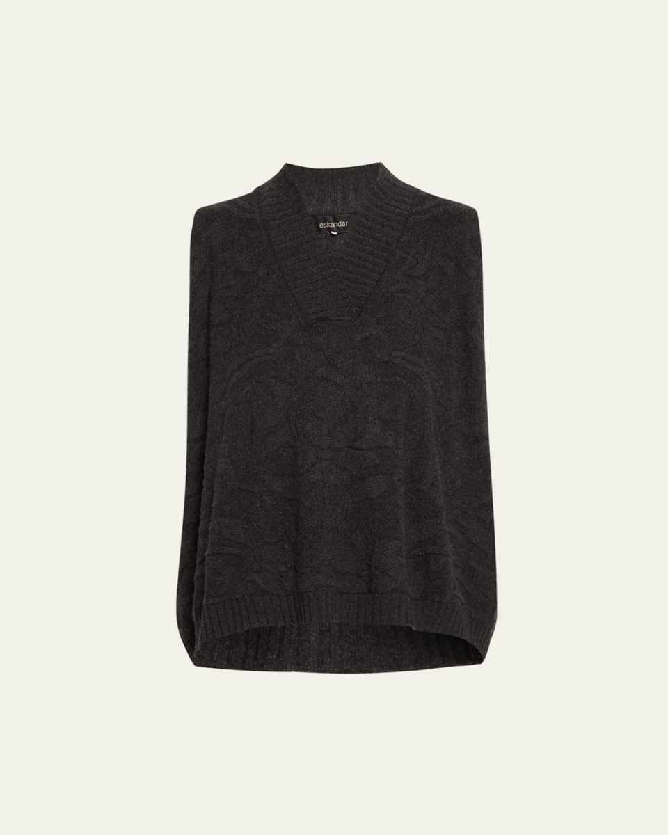 A-Line Sleeveless V-Neck Cashmere Sweater