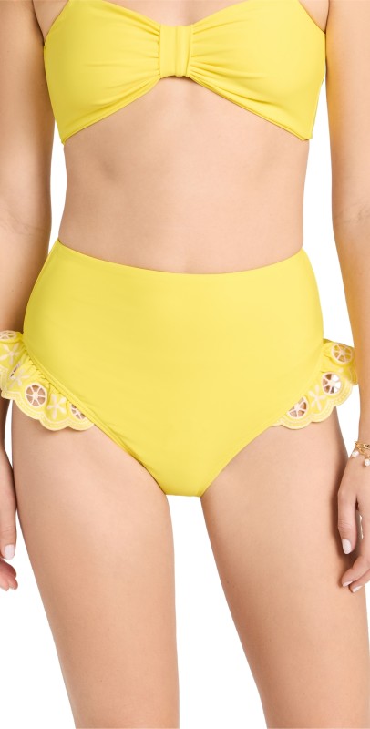 Sea Arabella Emb Bikini Bottoms Yellow