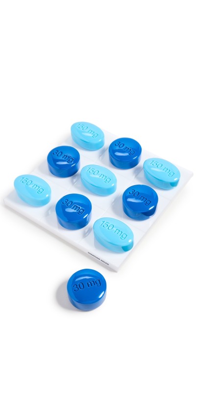 Jonathan Adler Full Dose Acrylic Tic Tac Toe Set Blue One Size