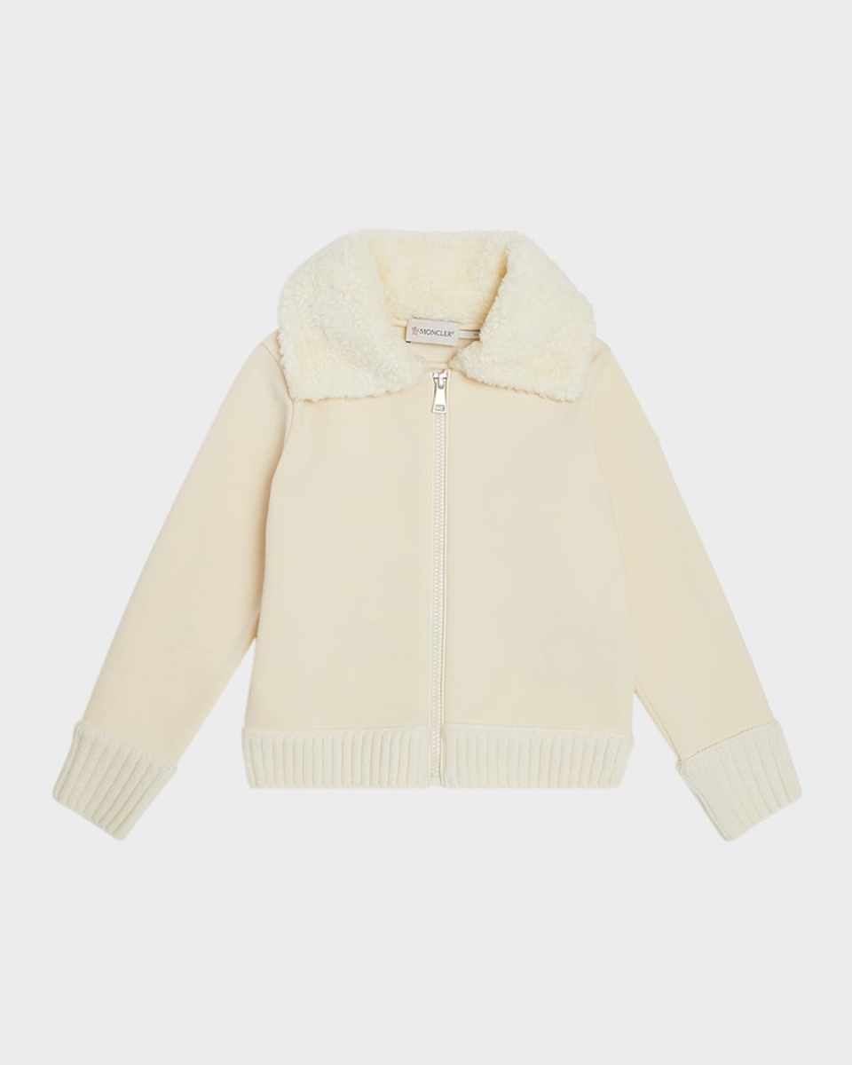 Girl's Fleece Combo Jacket W/ Faux Fur Trim, Size 4-6