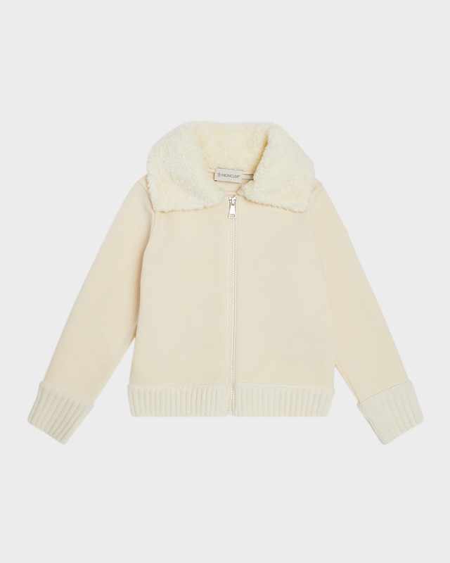 Girl's Fleece Combo Jacket W/ Faux Fur Trim, Size 4-6