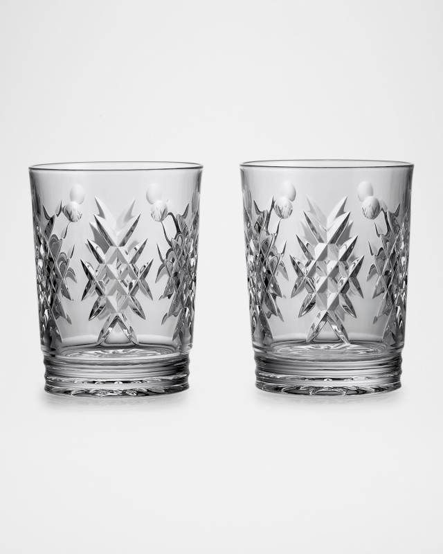 Winter Wonders Holly 13.5 oz. Double Old-Fashioned Glasses, Set of 2