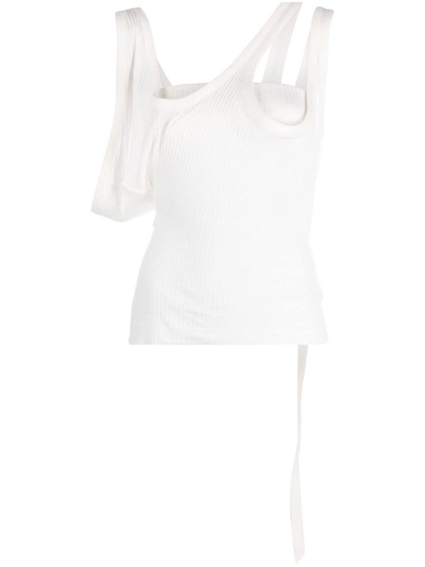 asymmetric ribbed top