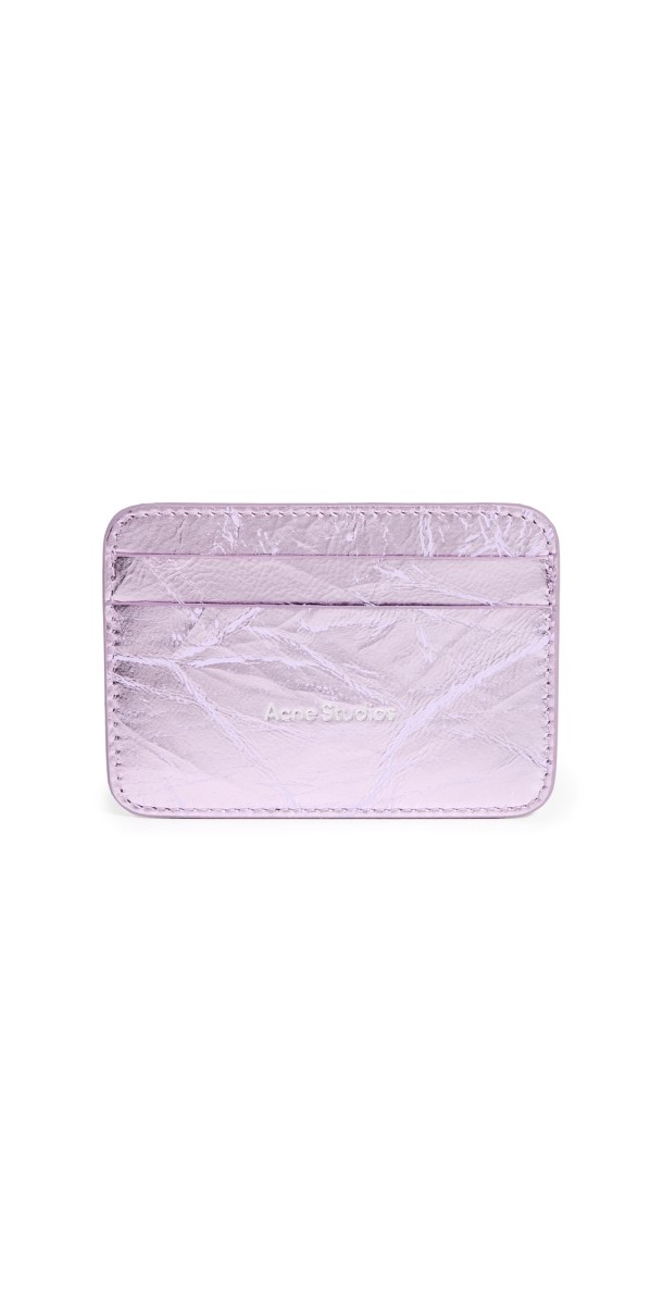 Acne Studios Leather Card Holder Lavender Purple