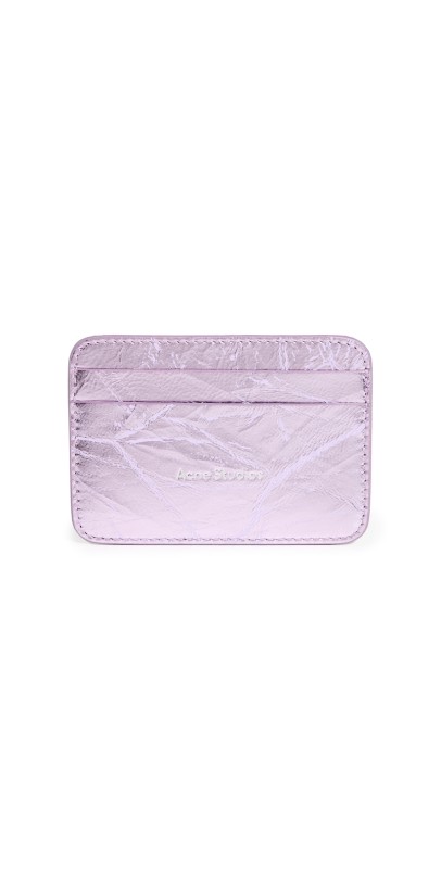 Acne Studios Leather Card Holder Lavender Purple