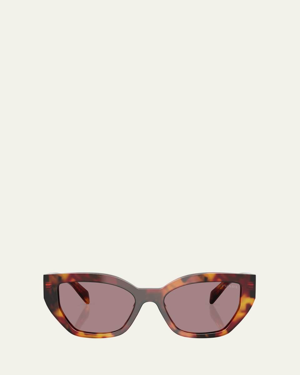 Logo Acetate Butterfly Sunglasses