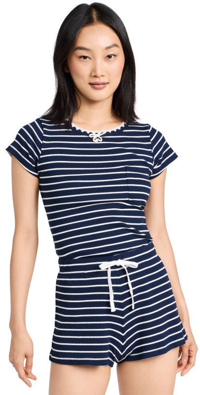 Sea Bernadette Ribbed Short Pajama Set Multi