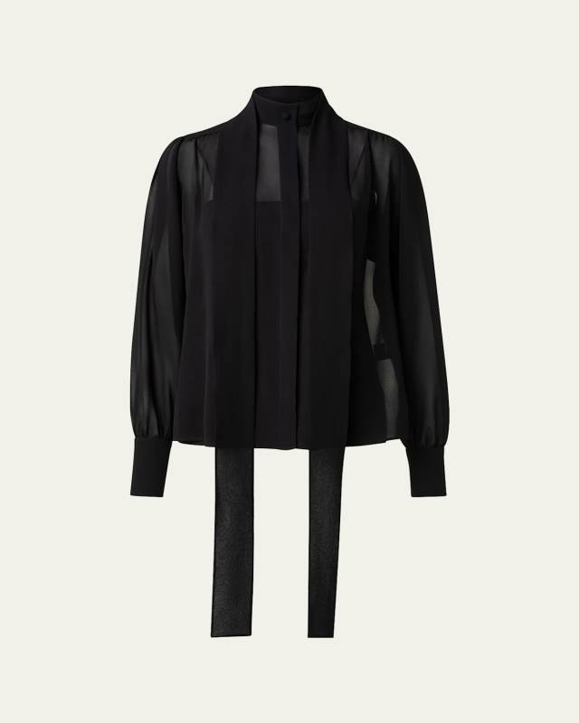 Organza Button Down Blouse