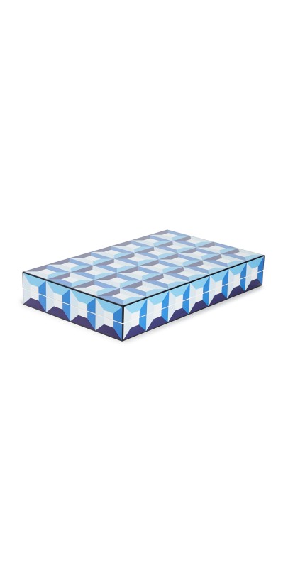 Jonathan Adler Sorrento Backgammon Set Blue/White One Siz