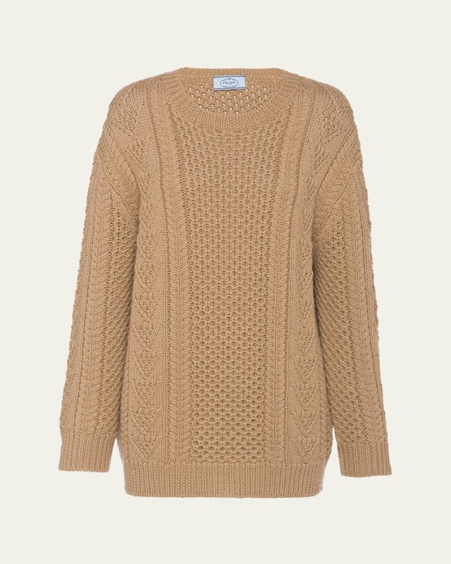 Woven Wool Knit Sweater