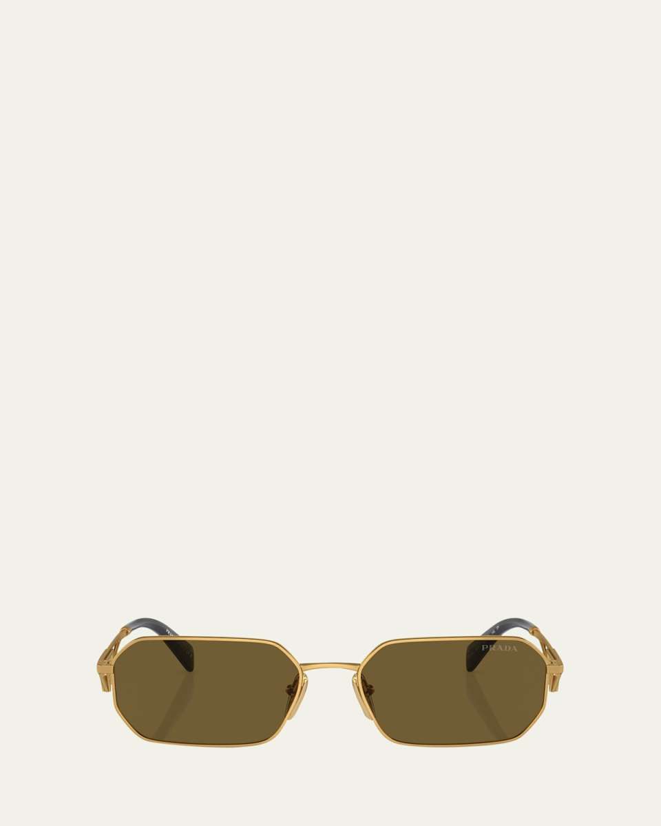 Geometric Steel & Plastic Rectangle Sunglasses