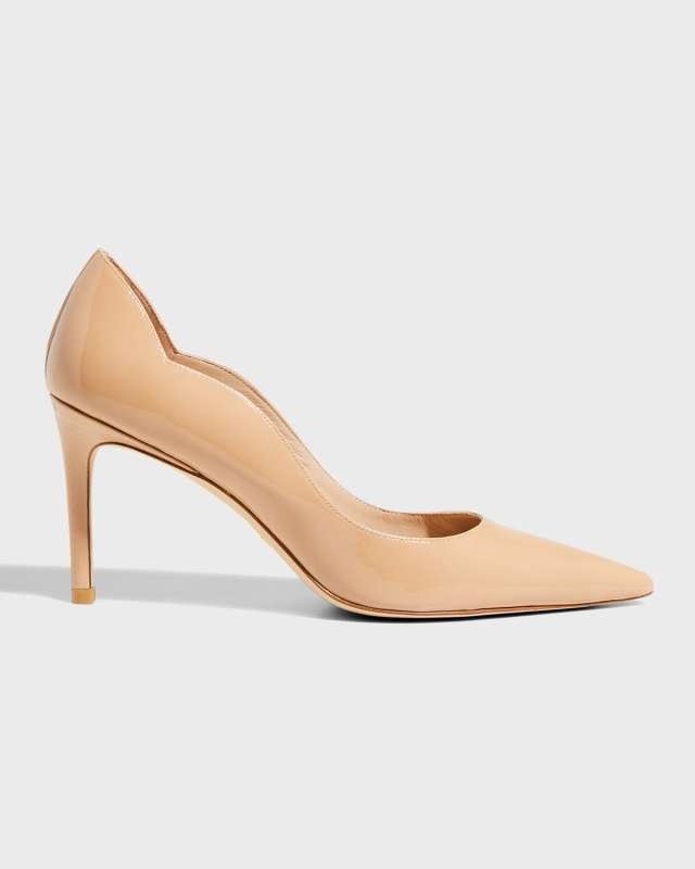 Stuart 85mm Patent Scallop Pumps