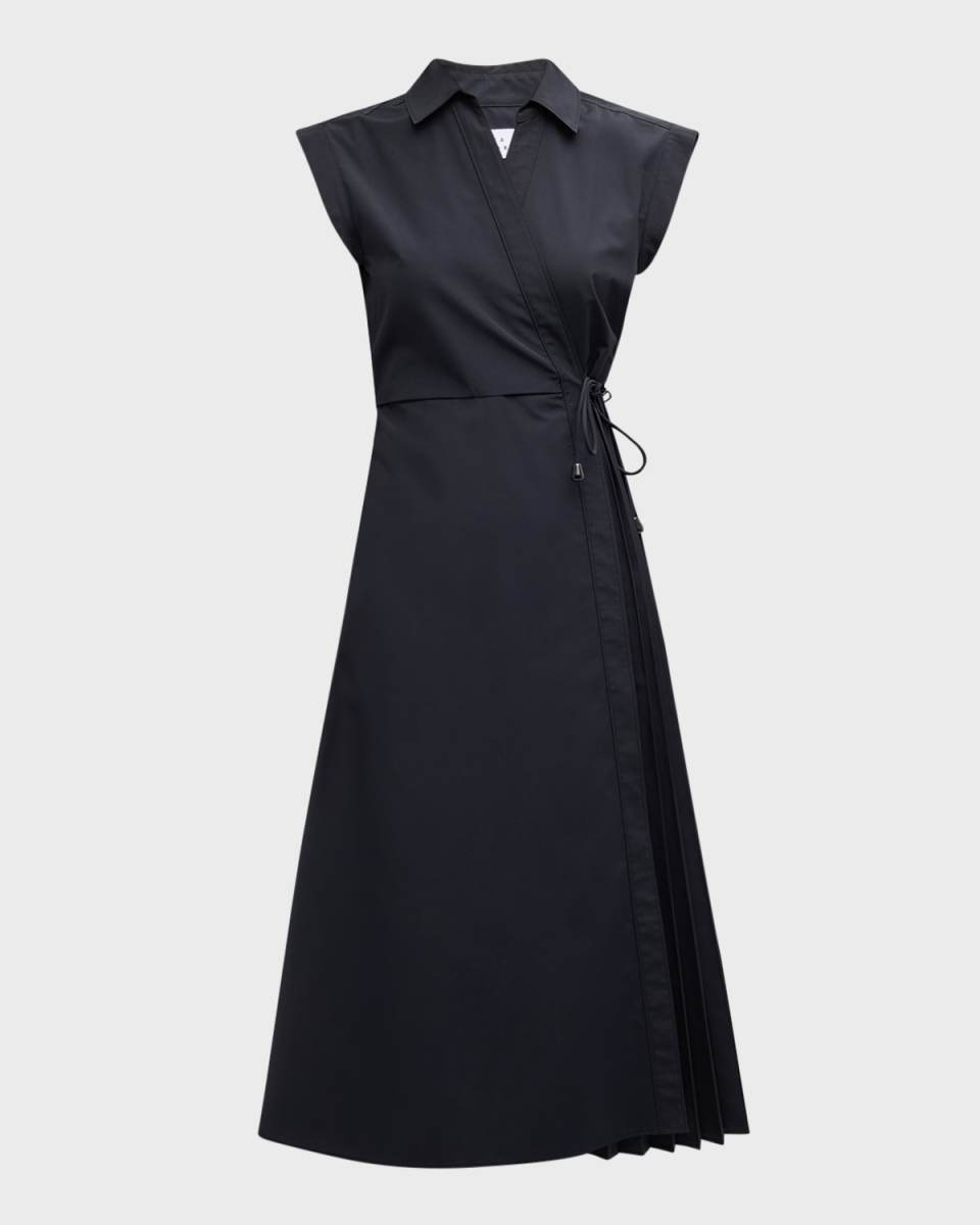 Shivon Cap-Sleeve Midi Wrap Dress