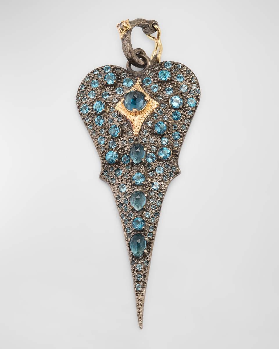 Blue Topaz Heart Pendant