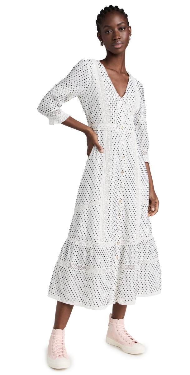 LoveShackFancy Desert Victorian Dress Antique White