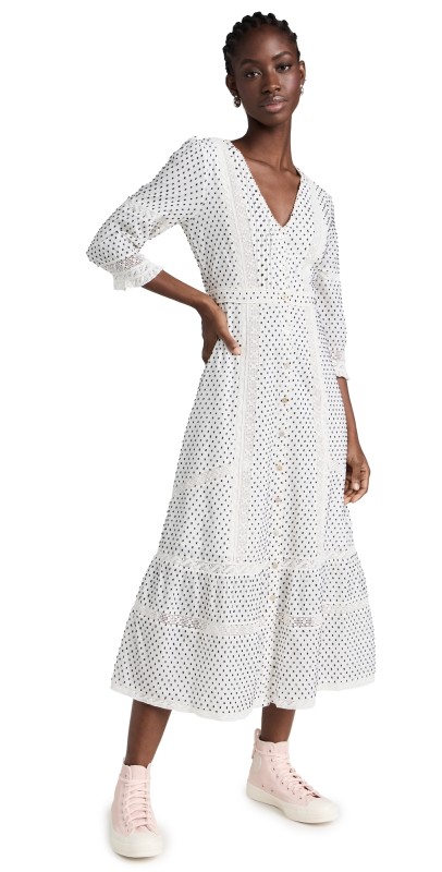 LoveShackFancy Desert Victorian Dress Antique White