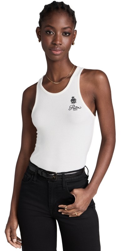 FRAME FRAME x Ritz Paris Rib Tank Black