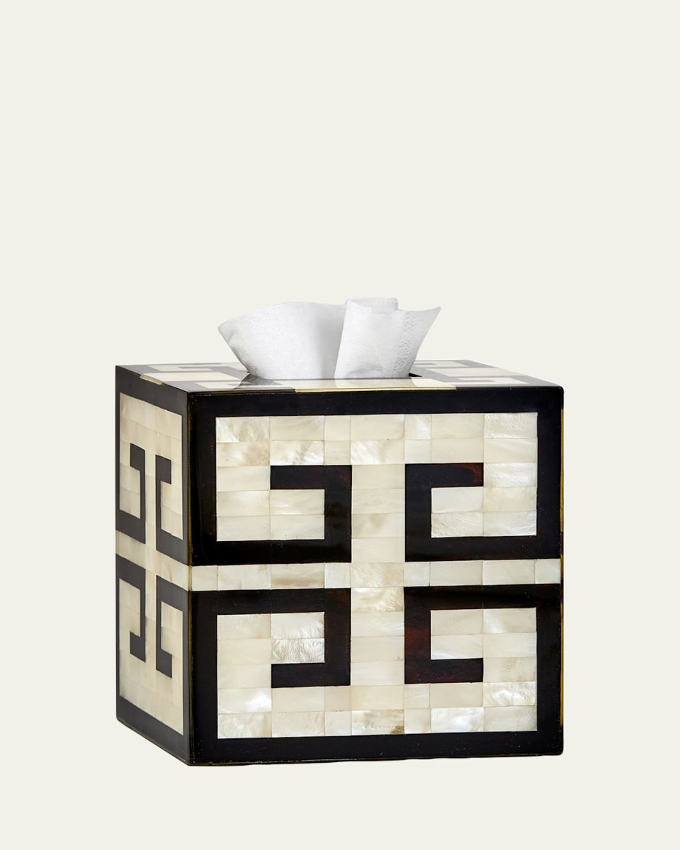 Greek Key Tissue Box Cover