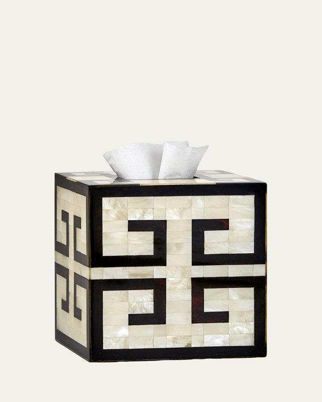 Greek Key Tissue Box Cover