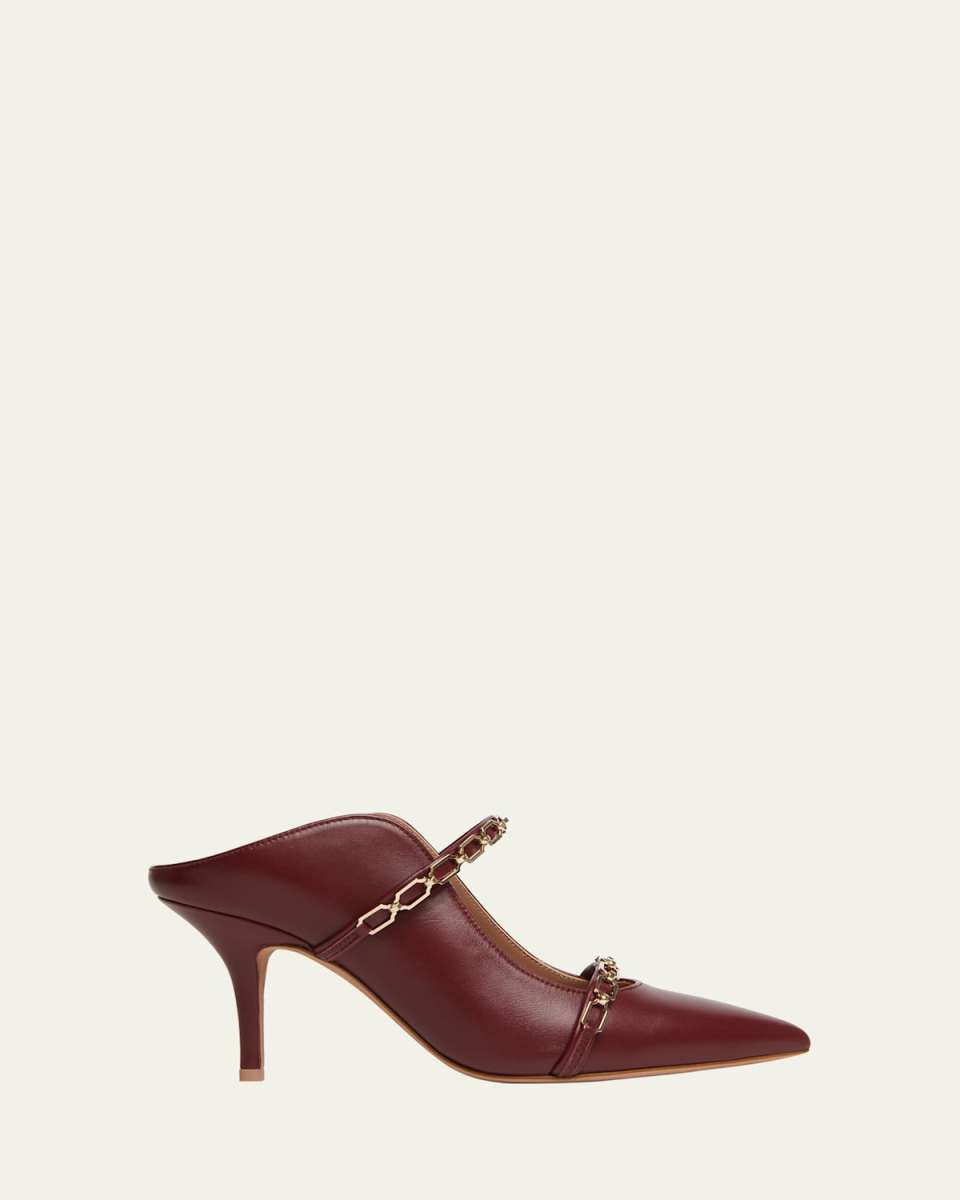 Maureen Leather Chain Dual-Band Mule Pumps